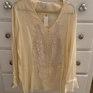 Cream Anthro blouse